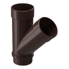 Тройник 45° для водосточной трубы LUX Шоколад - Строительные материалы