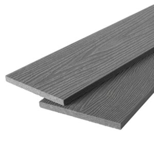Заборная доска полнотелая AIWOODek 140х10х3000/4000мм (тиснение 3D+3D) серый, м.пог