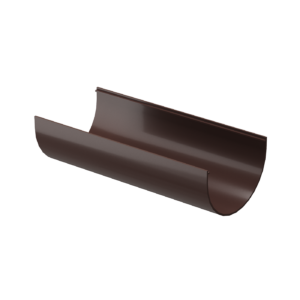 Желоб водосточный 3 м Стандарт (Standard) Тёмно-коричневый, (RAL 8019)